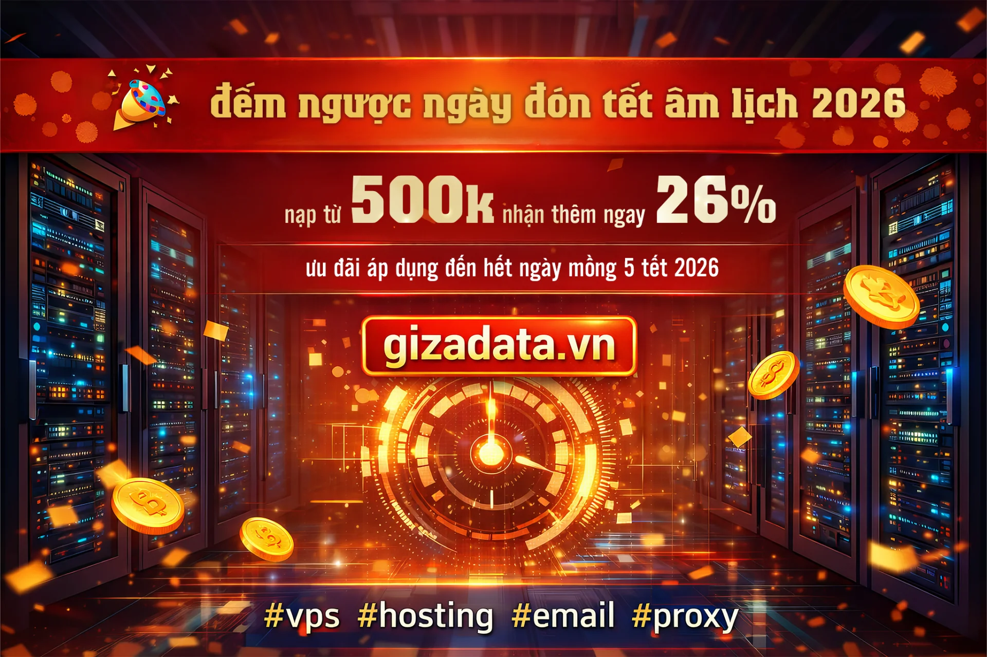 🎉 Ưu Đãi Nạp Ví Đếm Ngược Tết Âm Lịch 2026 – Nhận Ngay +26%