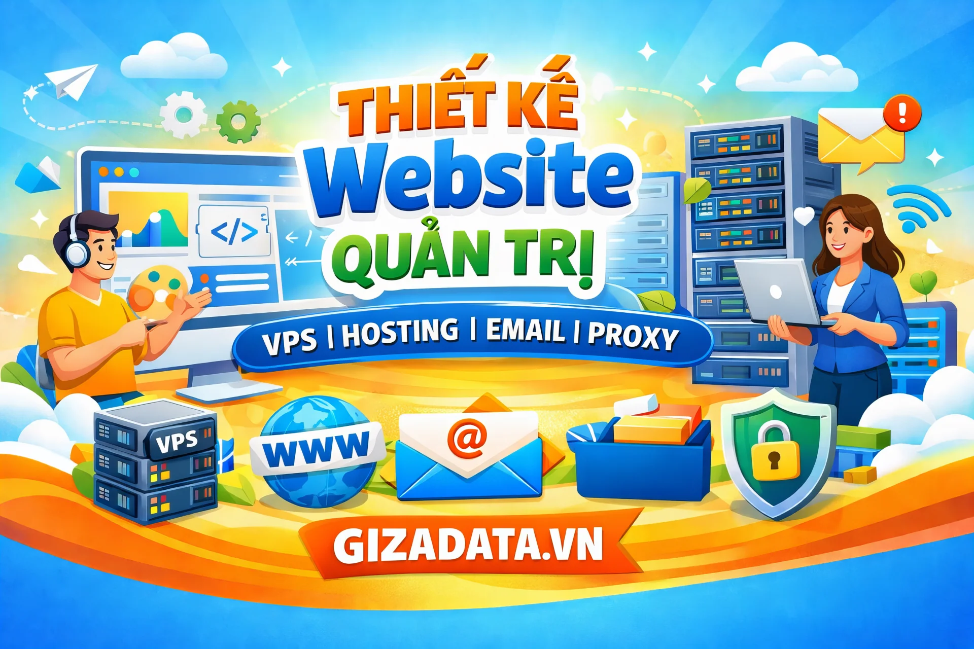 Dịch vụ thiết kế & vận hành website theo yêu cầu – Giải pháp trọn gói tại gizadata.vn